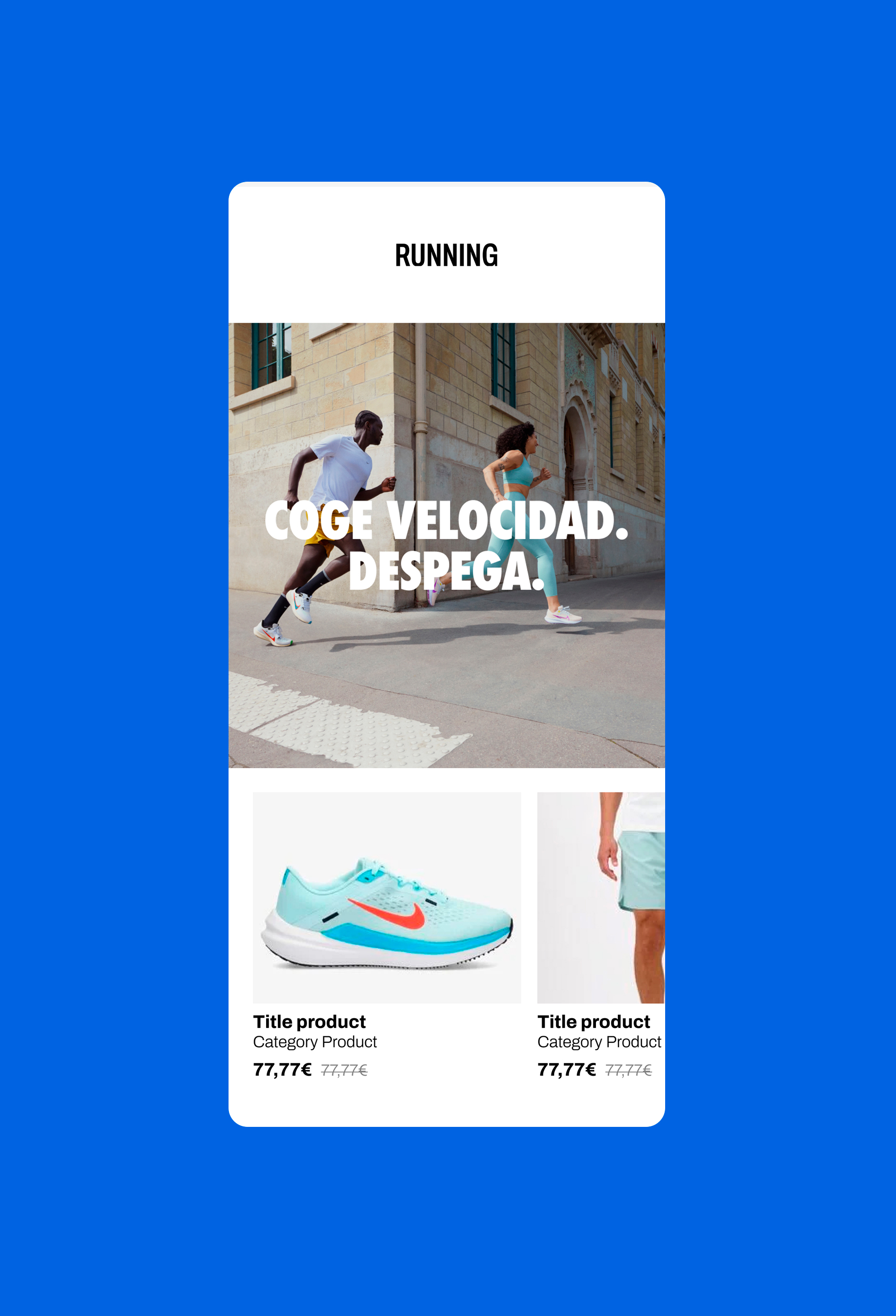Nike Sprinter Micorsite mobile